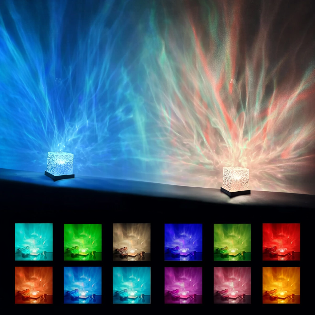 Midnight Aura Crystal Wave Lamp